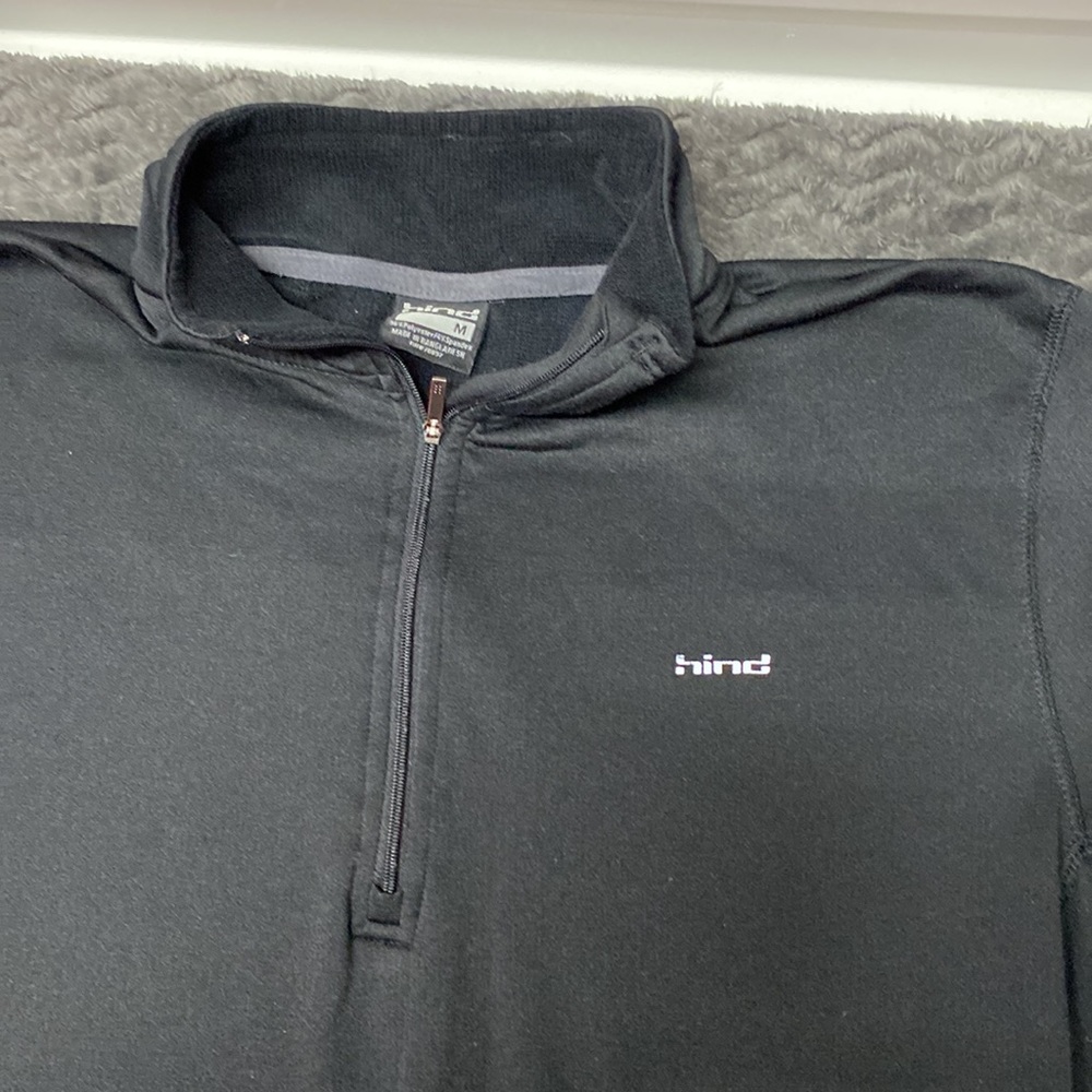 Hind Performance running top long sleeve 3/4-quarter zip Size medium - Picture 3 of 13